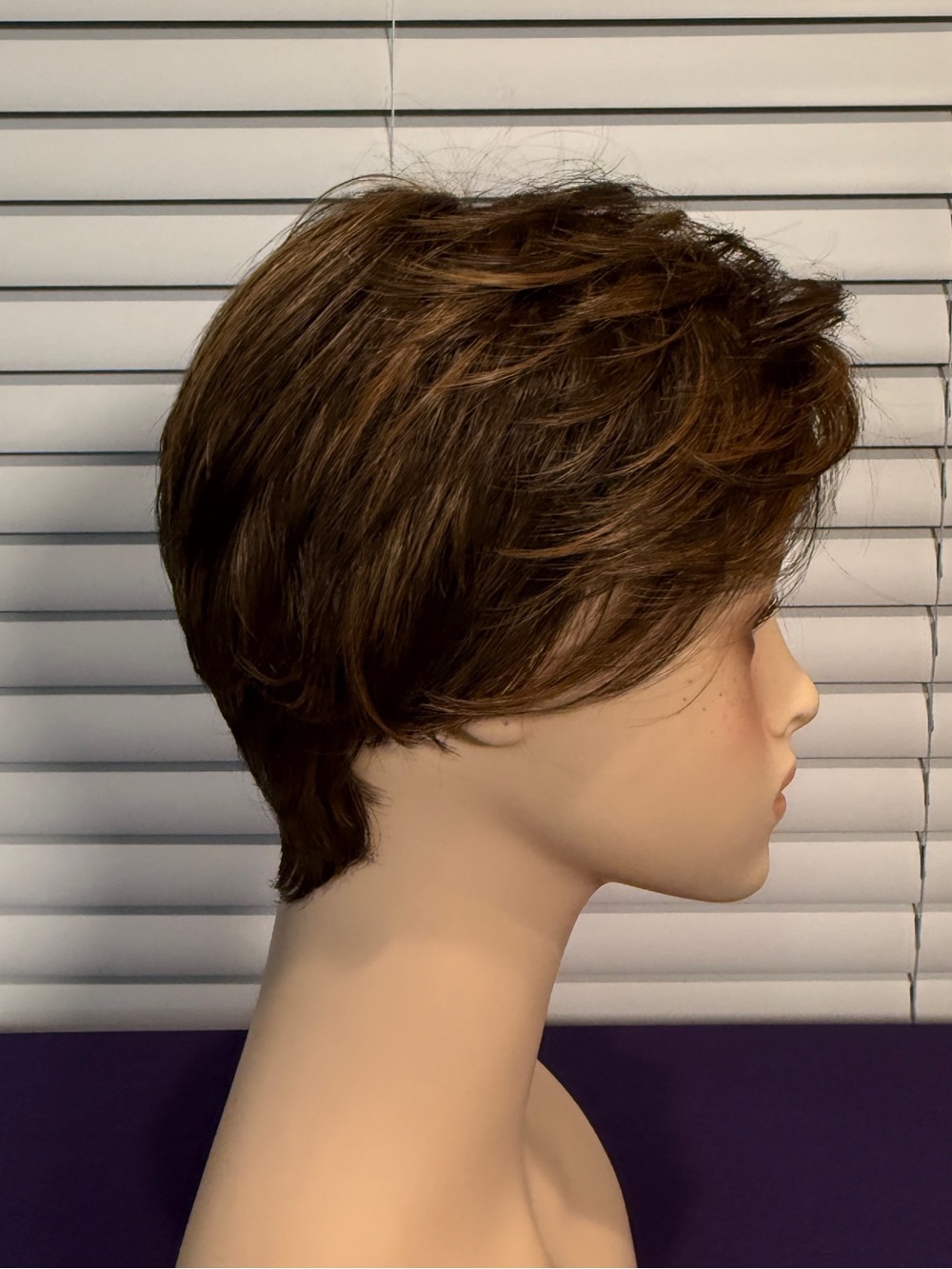 Short Pixie Wig in Natural Chocolate brown - Picture 2 of 7